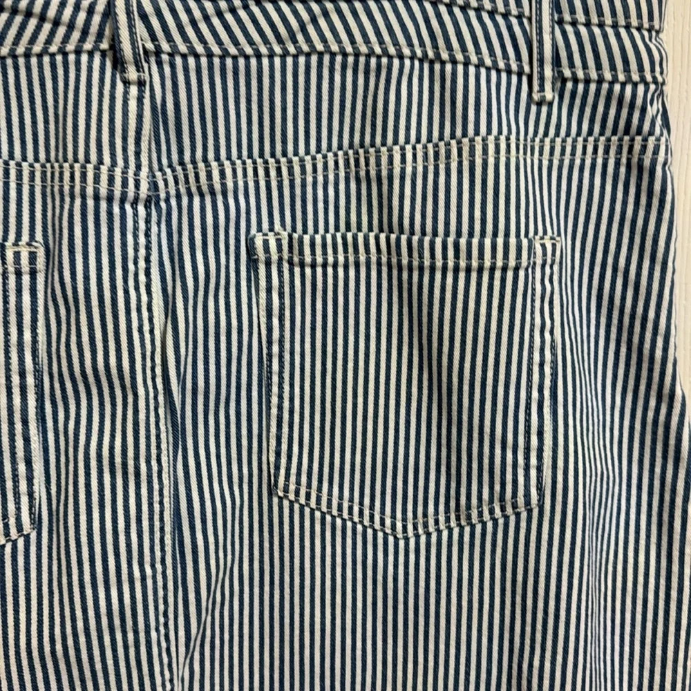 Maurice’s Pin Stripe Blue Mini Skirt Women’s Size 16 Spring Summer‎ Festival - Picture 3 of 7
